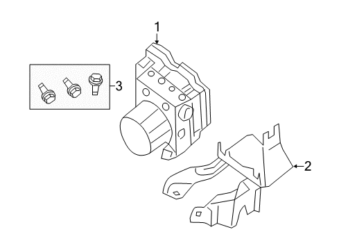 2018 Nissan Altima ABS Components Abs Brake Pump Diagram for 47660-9HU0B