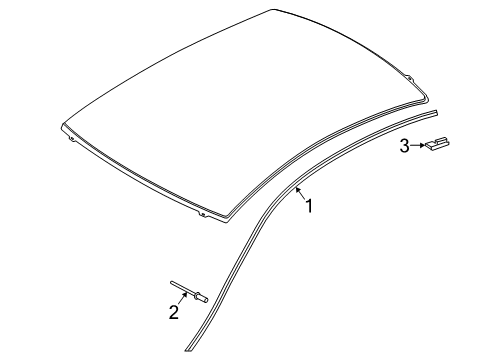 2017 Infiniti Q60 Exterior Trim - Roof Moulding-Roof Drip, RH Diagram for 73854-5CA0A