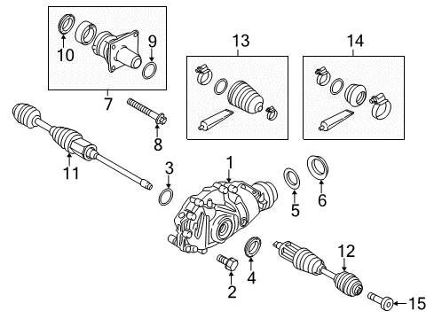 2015 BMW 428i xDrive Carrier & Front Axles At-Front Differential Diagram for 31508619487