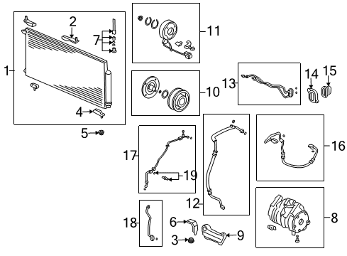 2006 Honda Element A/C Condenser, Compressor & Lines Pipe A, Receiver Diagram for 80341-SCV-A01