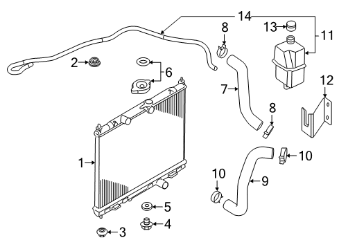 2016 Chevrolet City Express Radiator & Components Drain Plug Gasket Diagram for 19316316