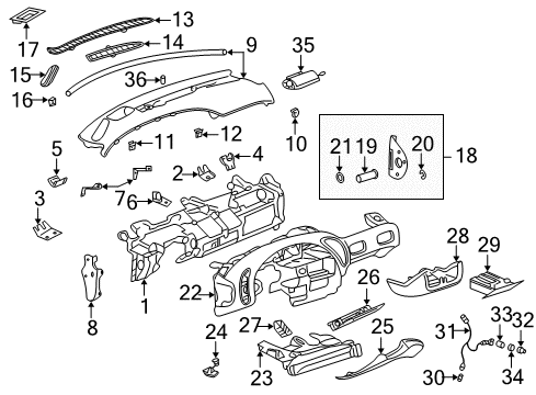 2000 Pontiac Bonneville Automatic Temperature Controls Programmer Asm, Heater & A/C Diagram for 12214171