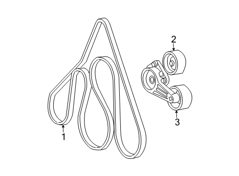 2005 Ford Expedition Belts & Pulleys Serpentine Belt Diagram for 5L1Z-8620-AA