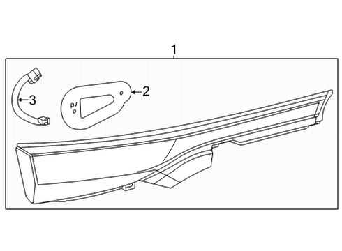 2022 Toyota Mirai Combination Lamps Lens & Housing Diagram for 81590-62040