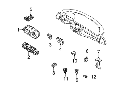 2003 BMW Z4 Switches Automatic Air Conditioning Control Diagram for 64119129440
