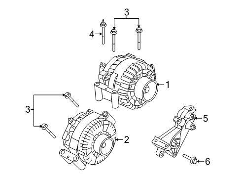 2008 Ford E-350 Super Duty Alternator Alternator Diagram for 6C2Z-10346-CA