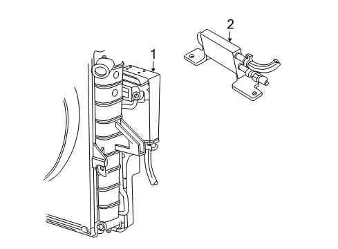 2005 Ford Explorer Sport Trac Power Steering Oil Cooler, Trans Oil Cooler Oil Cooler Diagram for 5L2Z-7A095-A