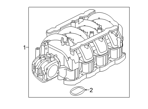 2015 Infiniti QX80 Intake Manifold Manifold-Intake Diagram for 14001-1LA0A