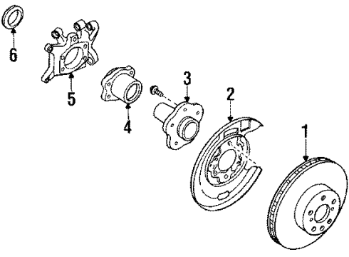 1990 Infiniti Q45 Rear Brakes Sensor Assembly-Anti SKID, Rear Diagram for 47900-60U00