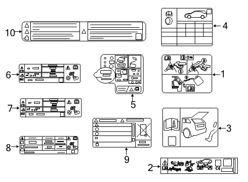 2021 Ford Escape Information Labels Info Label Diagram for DU5Z-5840245-A