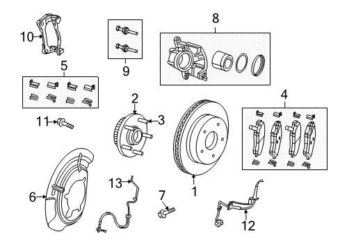 2012 Jeep Liberty Front Brakes Pin-Disc Brake Diagram for 68049018AA