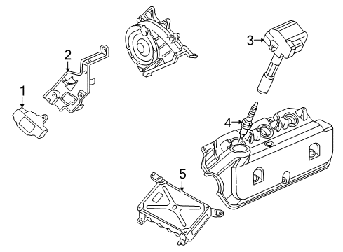 1997 Acura RL Powertrain Control Spark Plug (Pk16Pr-L11) (Denso) Diagram for 98079-5515H