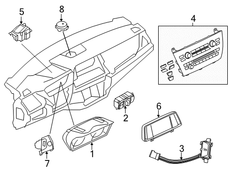 2017 BMW X5 Switches Steering Column Switch Diagram for 61316828976