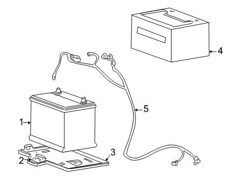 2005 Kia Amanti Battery Tray Assembly-Battery Diagram for 371503F000