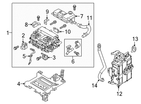 2019 Hyundai Ioniq Electrical Components Bracket-Wiring Mounting Diagram for 91931-B1140