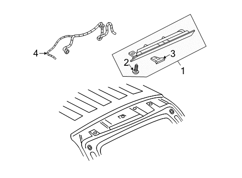 2008 Pontiac Torrent High Mount Lamps Harness Diagram for 25995499