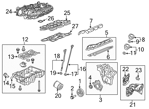 2017 Chevrolet Equinox Intake Manifold Manifold Asm-Intake Diagram for 12637620