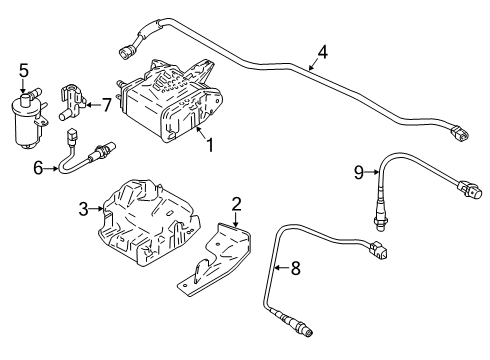 2022 Hyundai Kona Emission Components SENSOR ASSY-OXYGEN Diagram for 39210-2J410