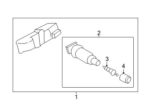 2015 BMW 428i xDrive Tire Pressure Monitoring Wheel Electric. Module Rdci W/ Screw Valve Diagram for 36106881890