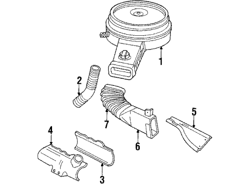 1986 Chevrolet Monte Carlo Air Inlet Air Cleaner Diagram for 25095361