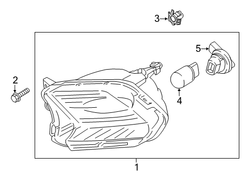 2019 Ford Escape Fog Lamps Park Lamp Bulb Socket Diagram for GJ5Z-13411-C