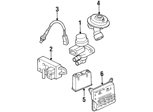 2000 Ford Crown Victoria EGR System Tube Diagram for F8AZ-9D477-AA
