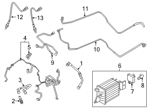 2015 Ford F-150 Emission Components Vapor Hose Diagram for FL3Z-9G297-B