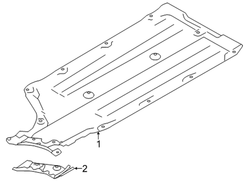 2022 Toyota GR86 Under Cover & Splash Shields Cover Extension Diagram for SU003-08341