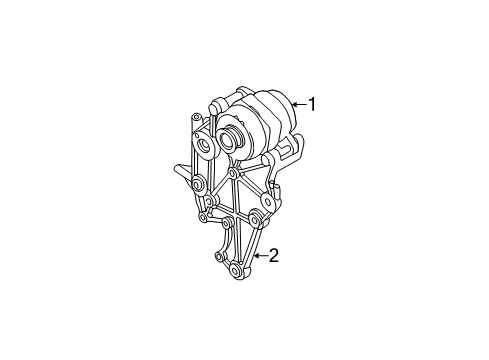 2006 GMC Sierra 1500 Alternator Bracket Diagram for 97365046