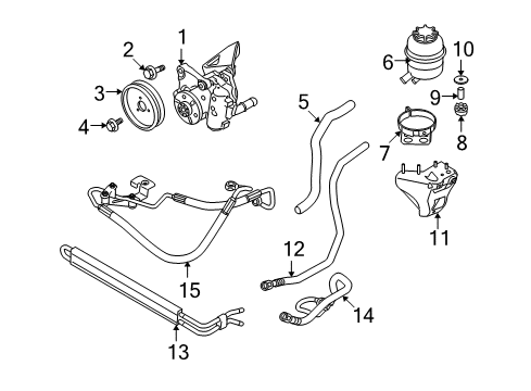2010 BMW 328i P/S Pump & Hoses, Steering Gear & Linkage Return Pipe Diagram for 32416774858