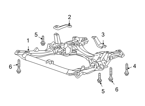 2007 Acura RDX Suspension Mounting - Front Bolt, Flange (12X45) Diagram for 90170-SK7-010