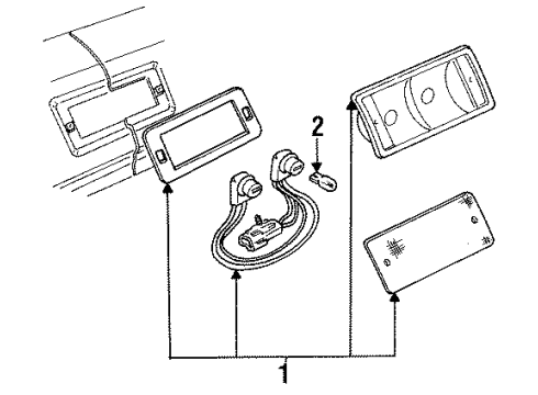 1992 Ford Explorer Bulbs High Mount Lamp Diagram for F49Z-13A613-B
