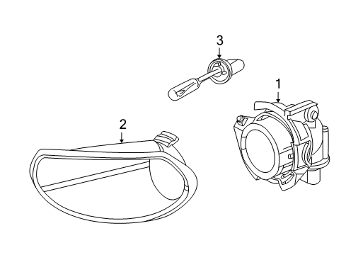 2003 Saturn L200 Bulbs Lamp Asm, Front Fog (R.H.) Diagram for 22680890