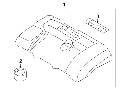 2010 Volvo S80 Engine Appearance Cover Engine Cover Bushing Diagram for 8642162