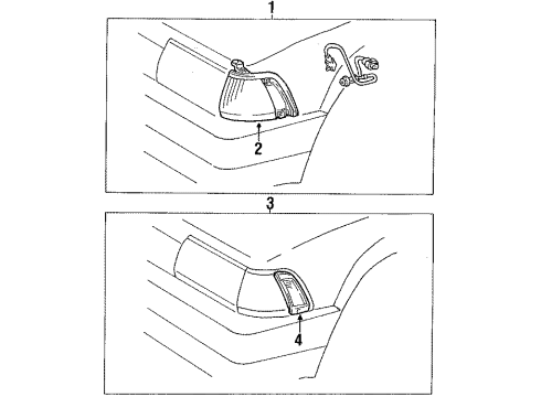 1988 Toyota Corolla Park & Signal Lamps Lens, Side Turn Signal Lamp, LH Diagram for 81741-02010