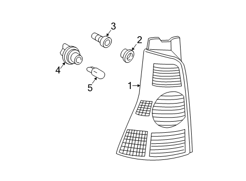 2006 Toyota 4Runner Tail Lamps Socket Diagram for 90075-60057