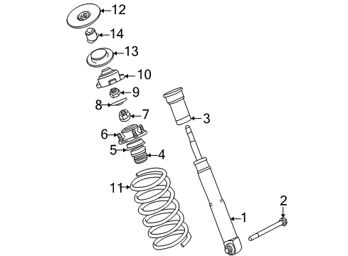 2003 BMW 525i Struts & Components - Rear Cover Diagram for 33531093787