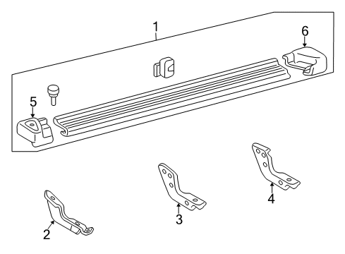 2000 Toyota 4Runner Running Board Running Board Mount Bracket Diagram for 51793-35050