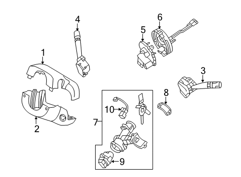 2010 Kia Optima Switches Lever Assembly-Lighting Diagram for 934102G110