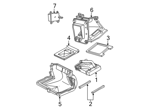 2000 Ford E-150 Econoline A/C Evaporator & Heater Components Heater Core Seal Diagram for F2UZ-18658-A