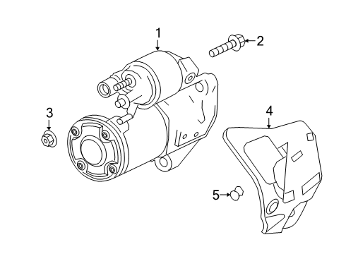 2019 Ram 2500 Starter Starter Motor Diagram for R6029722AA