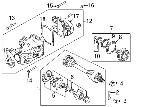 2004 BMW 530i Axle & Differential - Rear Cv Axle Assembly Rear Left Diagram for 33217527322