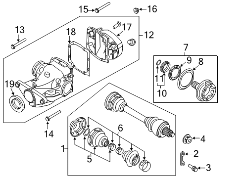 2010 BMW 535i xDrive Axle & Differential - Rear Axle Assy Diagram for 33217547821