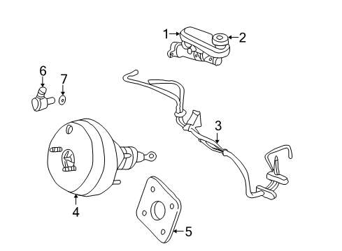 2004 Dodge Intrepid Hydraulic System Brake Mastr Cylinder Diagram for 4779168AB