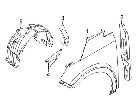 2022 Kia Carnival Fender & Components GUARD ASSY-FRONT WHE Diagram for 86811R0000