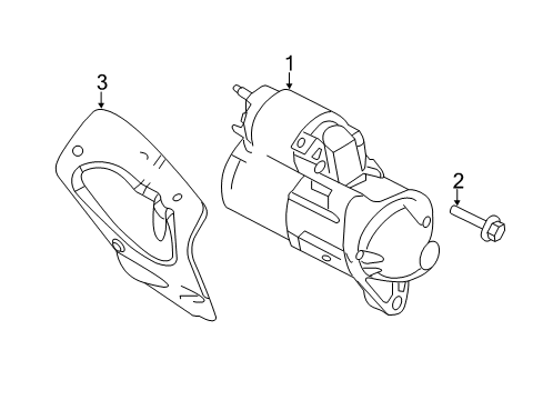 2021 Jeep Grand Cherokee Starter ENGINE Diagram for 68430861AB