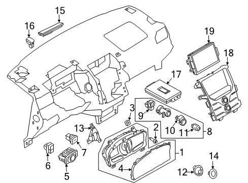 2015 Lincoln MKX Lift Gate Power Switch Diagram for BA1Z-10B776-AA