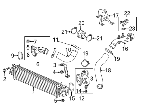 2020 Honda Civic Intercooler Band, Hose (D70) Diagram for 17317-59B-006