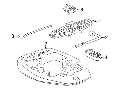 2018 Chevrolet Sonic Jack & Components Jack Diagram for 13583250