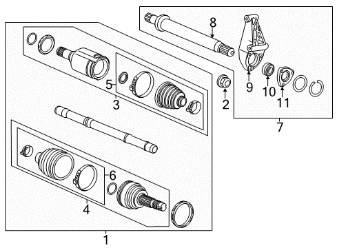 2016 Buick Encore Drive Axles - Front Intermed Shaft Diagram for 23124158